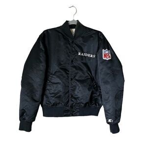 Raiders Vintage Black Bomber Varsity + Gift Scarf Size M